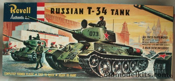 Revell 1/40 Russian T-34 Tank (T34), H538-129 plastic model kit